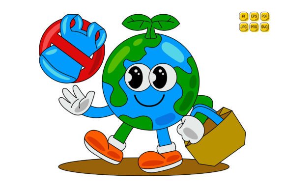 Cartoon Earth Character Vector Art 09: A Strategic Asset for Modern Visual Communication