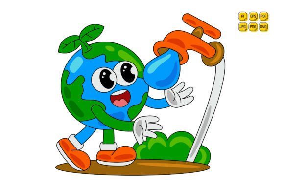 Cartoon Earth Character Vector Art 10: A Versatile Toolkit for Modern Visual Communication