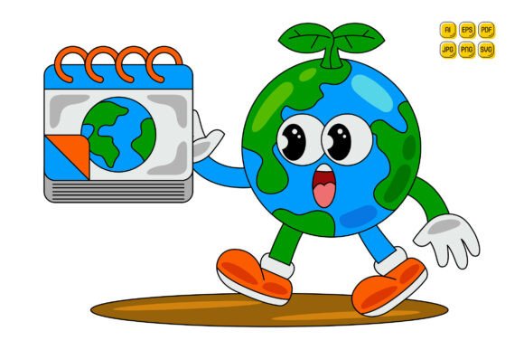 Cartoon Earth Character Vector Art 24: A Flexible, Editable Resource for Visual Communication