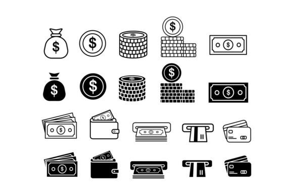 Financial Icons Collection: Clean & Versatile Vector Icons