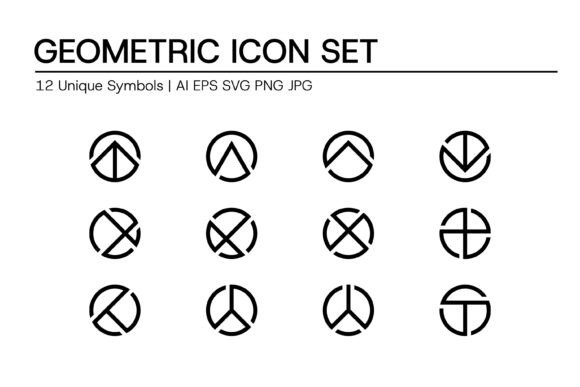Geometric Circle Logo Icon Set