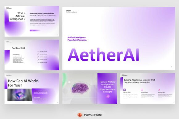 Gradient Futuristic AI PowerPoint: A Strategic Visual Tool for Tech Presentations That Convert