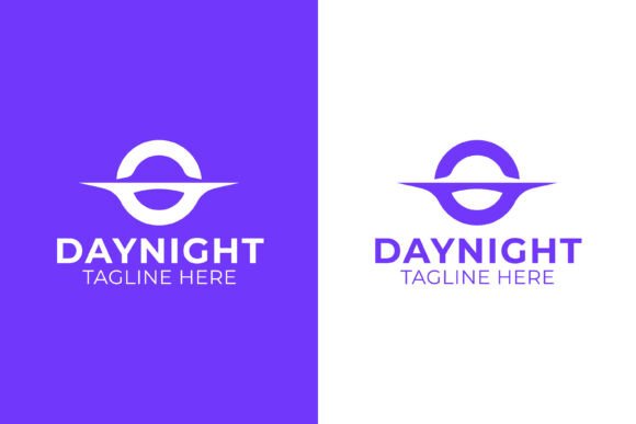 Minimalist Day Night Sun Horizon Logo